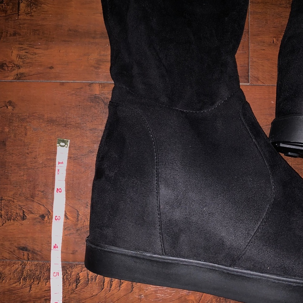 Boots black suede wedge - Picture 4 of 6